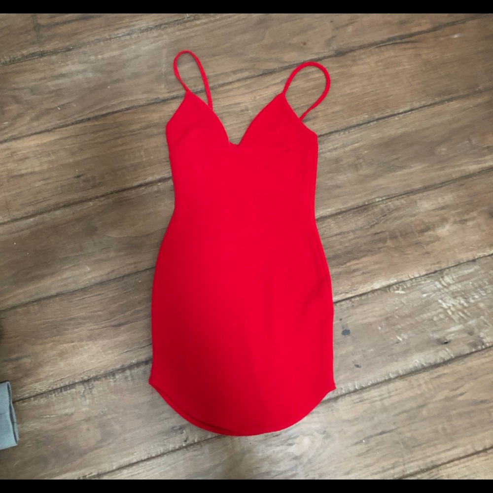 Missguided knit red mini dress. Sz 4